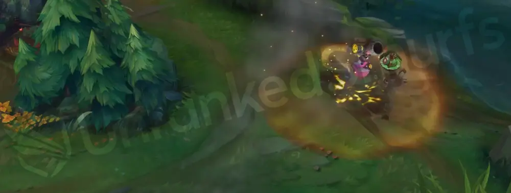 Riot Girl Tristana W Rocket Jump with soft spark trail