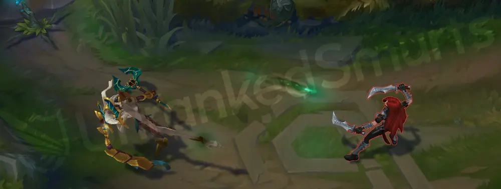 Risen Fiddlesticks basic attack with sandy slash effect