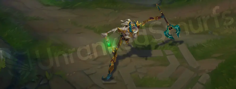 Risen Fiddlesticks emote/taunt pose in Guardian of the Sands style