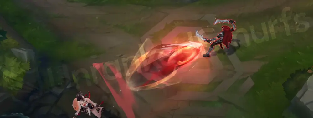 Risen Legend Ahri Q animation part 1 showing red and gold orb return