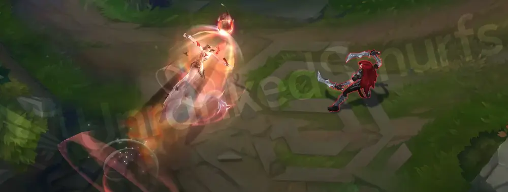 Risen Legend Ahri R animation part 1 with golden dash streaks