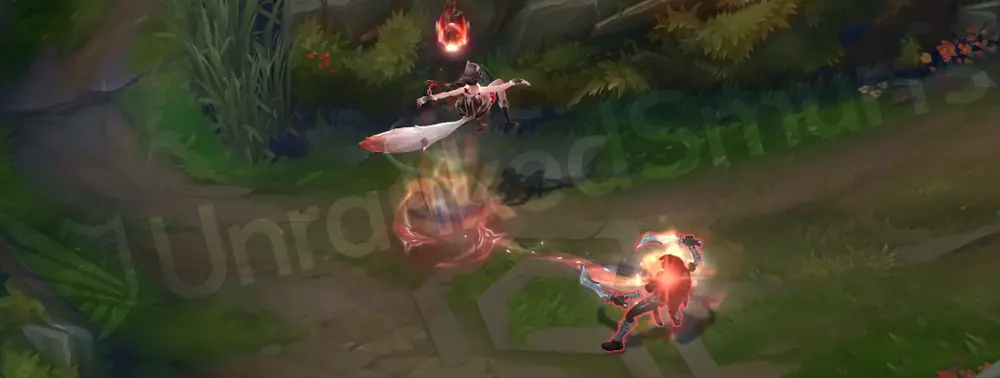 Risen Legend Ahri R animation part 2 showing red-gold afterimages