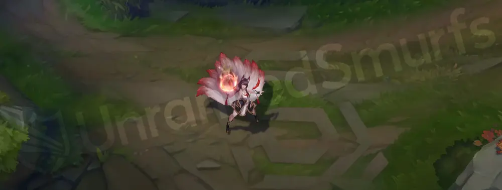 Risen Legend Ahri full in-game overview with dress and fox tails