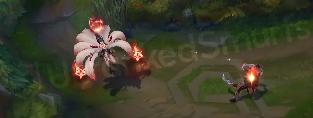 Risen Legend Ahri W animation part 2 showing ornate ember-like motes