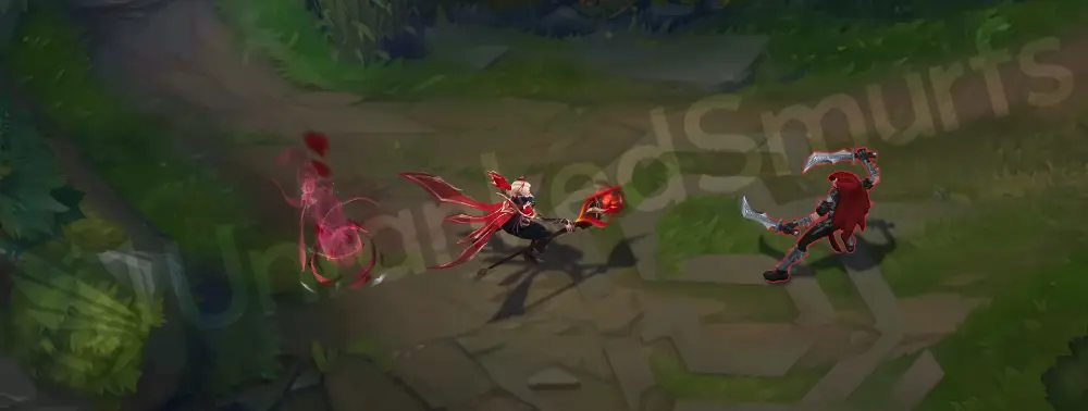 Risen Legend LeBlanc E animation — airborne chain glinting (part 1)