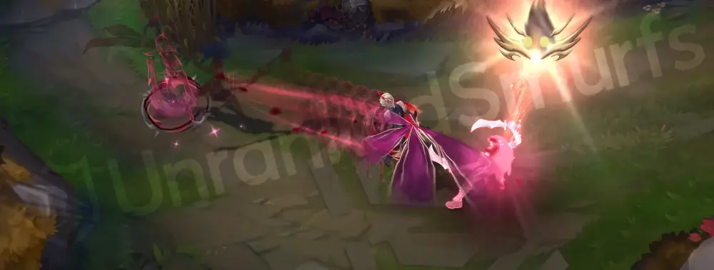 Risen Legend LeBlanc W animation — dash start with crimson trail
