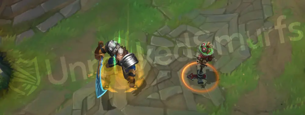 Rogue Admiral Garen W animation with base visuals and defensive stance