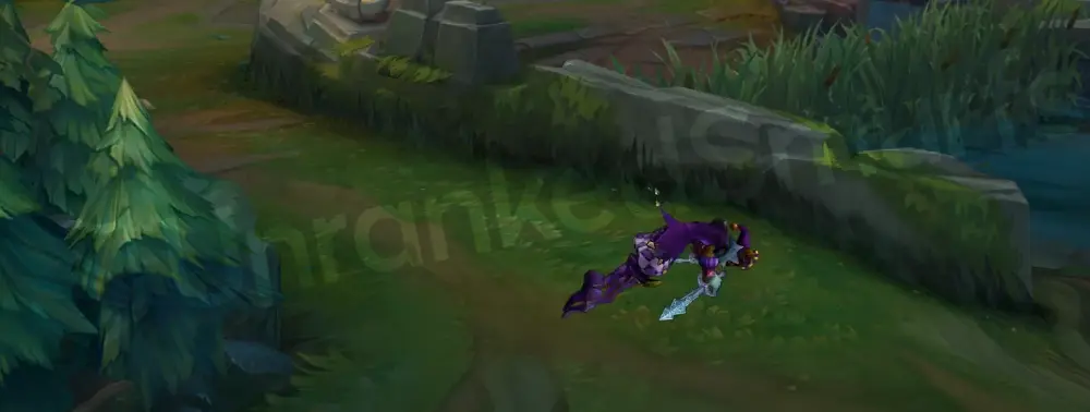 Royal Shaco emote expression with dark face paint and bells