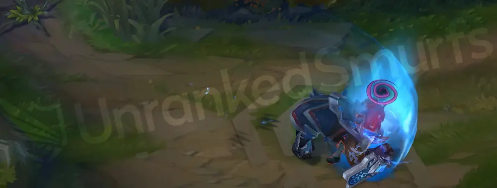 Runeguard Volibear Q ability with crackling purple rune aura