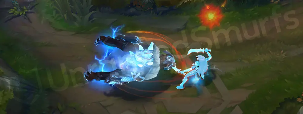 Runeguard Volibear W animation with rune-stamped slashes