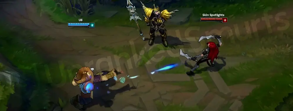 Ryze Whitebeard basic attack animation part 1 with default blue missile