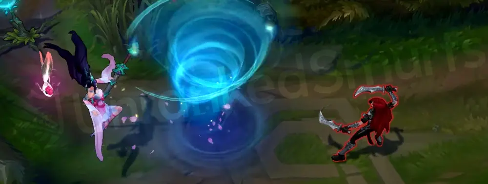 Sacred Sword Janna Q - Howling Gale with lotus petals part 1
