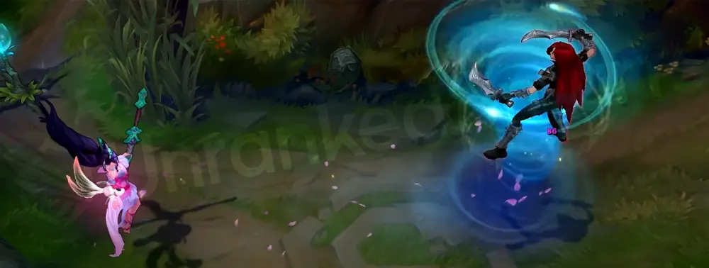 Sacred Sword Janna Q - Howling Gale with lotus petals part 2