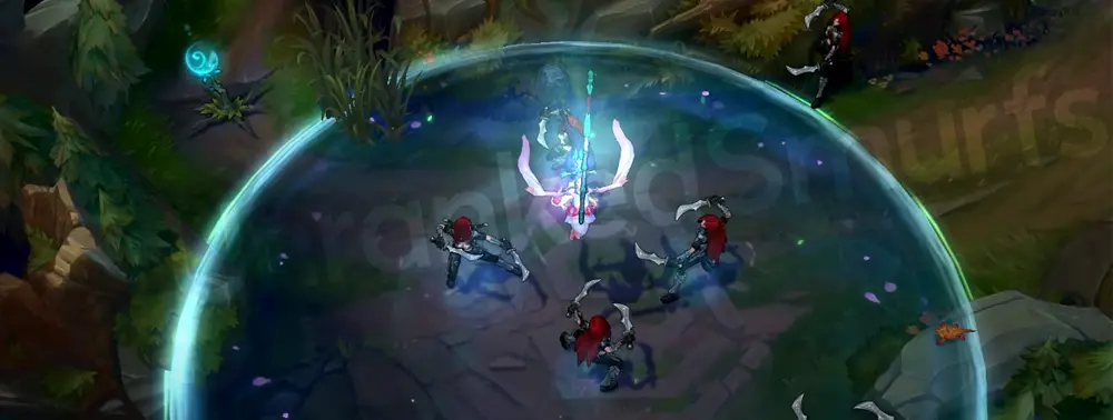 Sacred Sword Janna R - Monsoon circular heal with water and petals