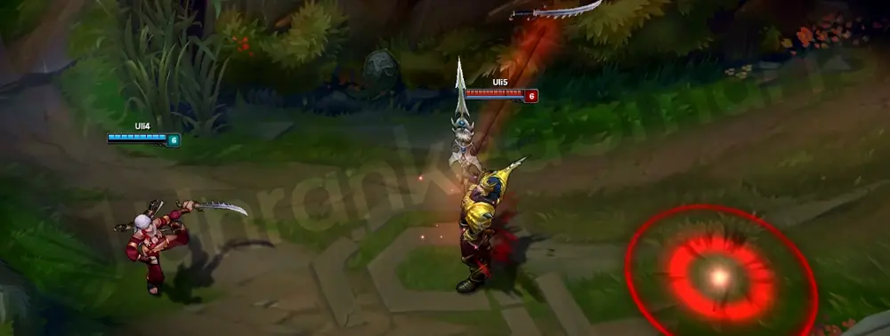 Sandstorm Katarina Q animation - Bouncing Blade cast with desert-themed outfit visible