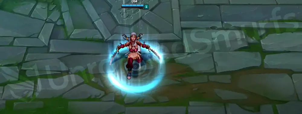 Sandstorm Katarina recall animation - default recall shown with desert attire