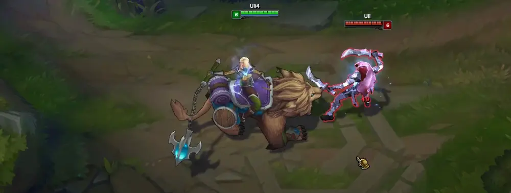 Sejuani Dawnchaser basic attack animation and stance in-lane