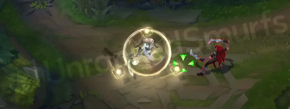 Sentinel Diana W – protective golden orbs with clean light particles