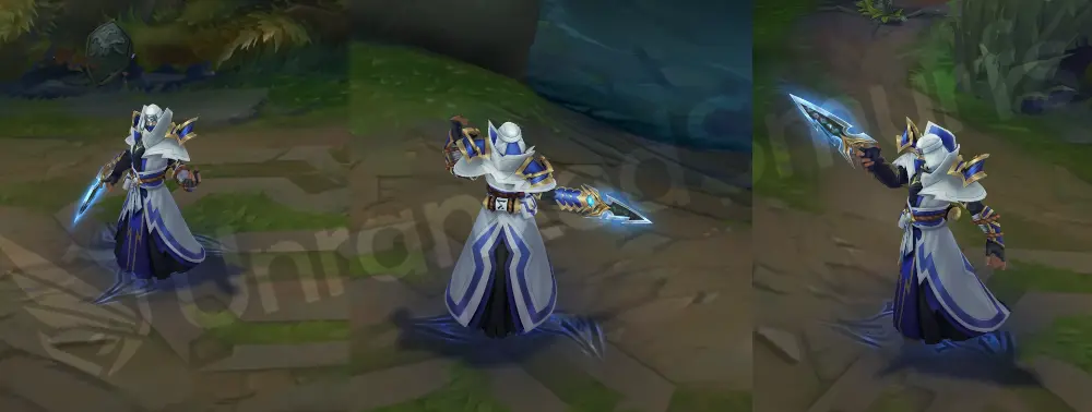 Shockblade Kassadin in-game model, front and side overview