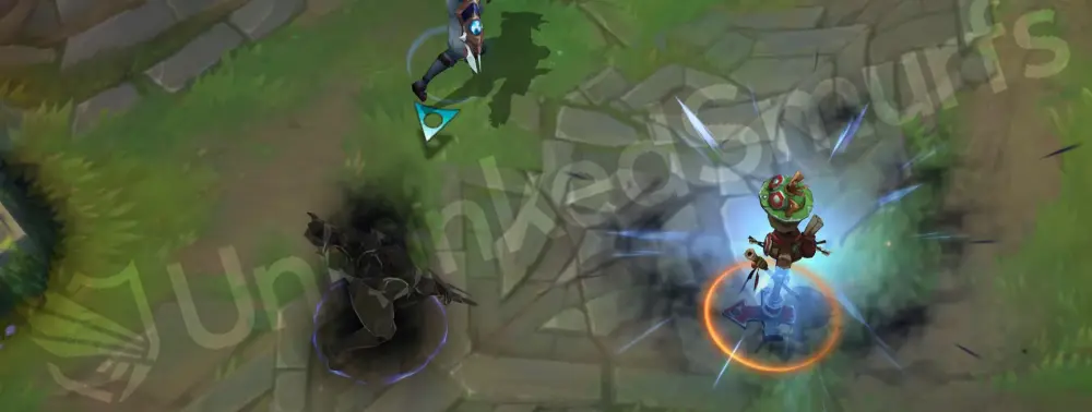 Shockblade Zed R detonation frame with cyan burst