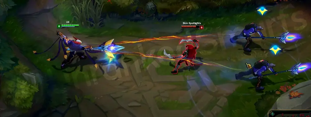 SKT T1 Azir Q - Conquering Sands VFX in blue and yellow