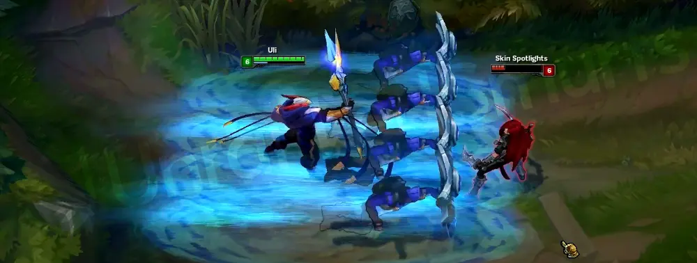 SKT T1 Azir R - Emperor’s Divide soldiers wall VFX, angle 1