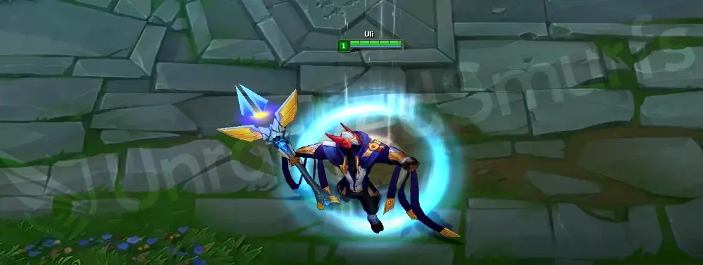 SKT T1 Azir custom recall animation with SKT logo highlight