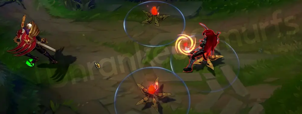 SKT T1 Jhin E - Captive Audience trap placement with orange glow