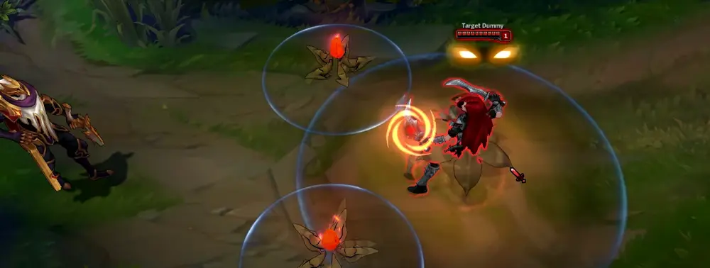 SKT T1 Jhin E detonation with SKT-styled spark burst