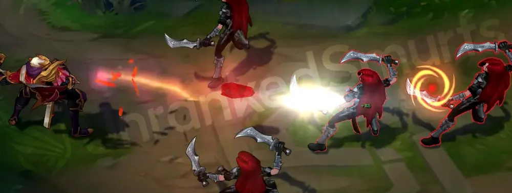 SKT T1 Jhin Q - Dancing Grenade with gold-orange detonation and SKT motif