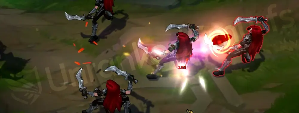 SKT T1 Jhin Q bounce trail with bright gold trails