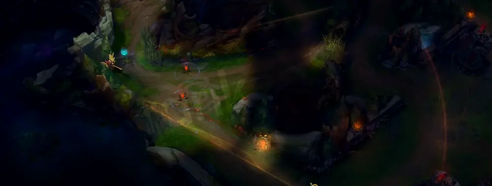 SKT T1 Jhin R impact ring with orange-gold wing motif