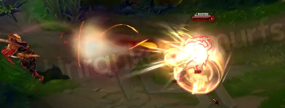 SKT T1 Jhin W - Deadly Flourish firing line with gold accents