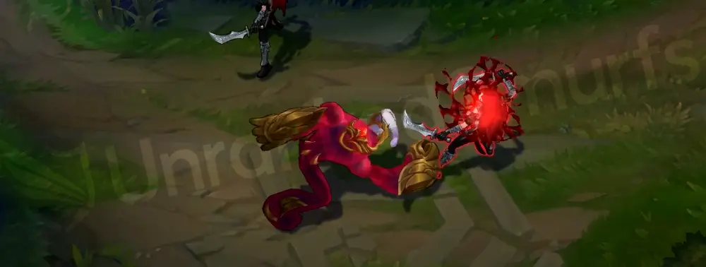 SKT T1 Zac basic attack animation with gold-tinted impacts