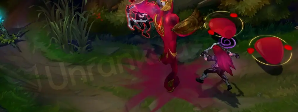 SKT T1 Zac E - Elastic Slingshot launch with golden trail