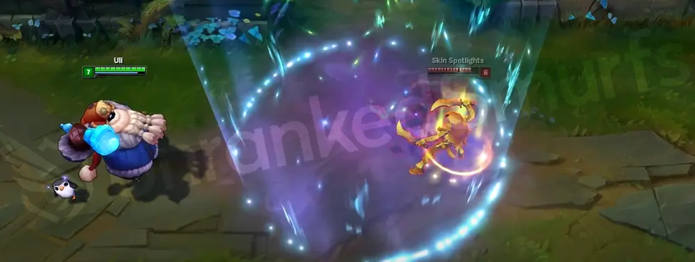 Snow Day Bard R (Tempered Fate) with frosted stasis field and cyan snowburst