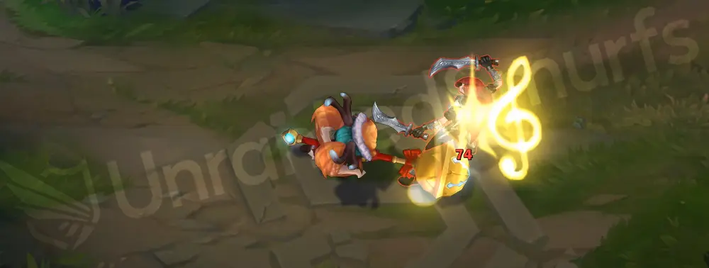 Snow Fawn Poppy basic attack animation with light snow particles
