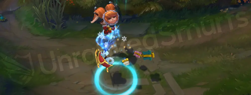 Snow Fawn Poppy recall animation featuring holiday lights and bell flourish