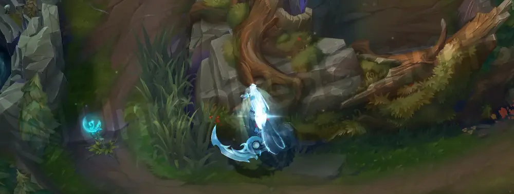 Snow Moon Kayn E animation showing ethereal glide