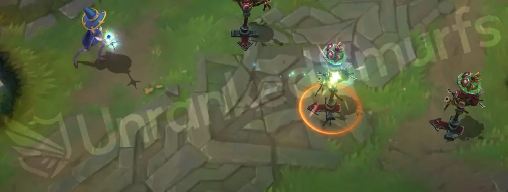 Sorceress Lux basic attack animation—alternate frame angle