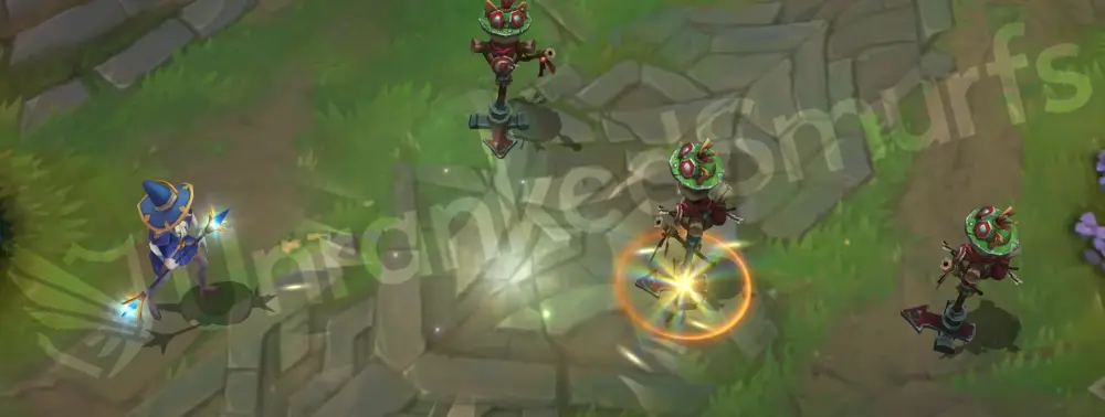 Sorceress Lux E (Lucent Singularity) zone glowing with blue, arcane particles