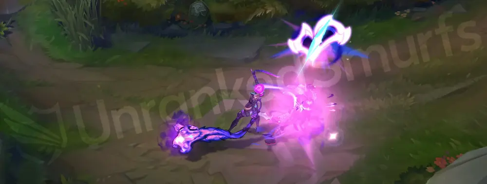 Soul Fighter Evelynn W - Allure mark with stylized purple heart telegraph
