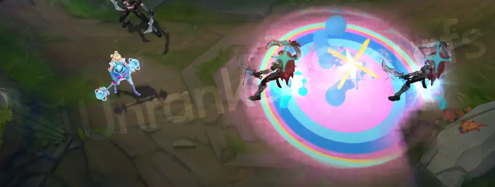 Space Groove Lux E Lucent Singularity as a glowing neon disc with sparkles