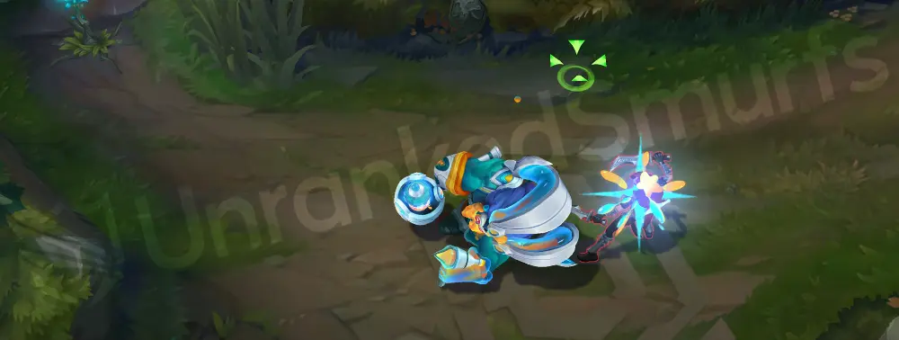 Space Groove Ornn basic attack animation with neon hit sparks (beasc)