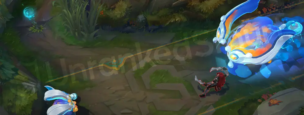 Space Groove Ornn R first cast showing the incoming groove-ram with neon horns (part 1)