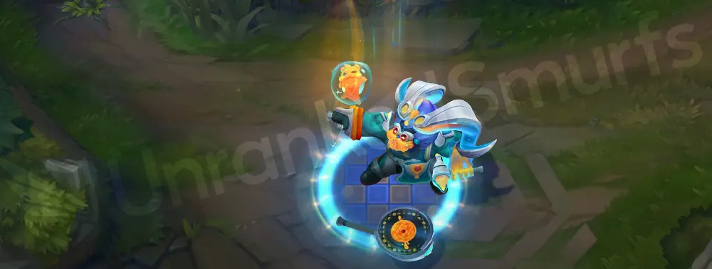 Space Groove Ornn custom recall animation with boogie and bass-forge gag