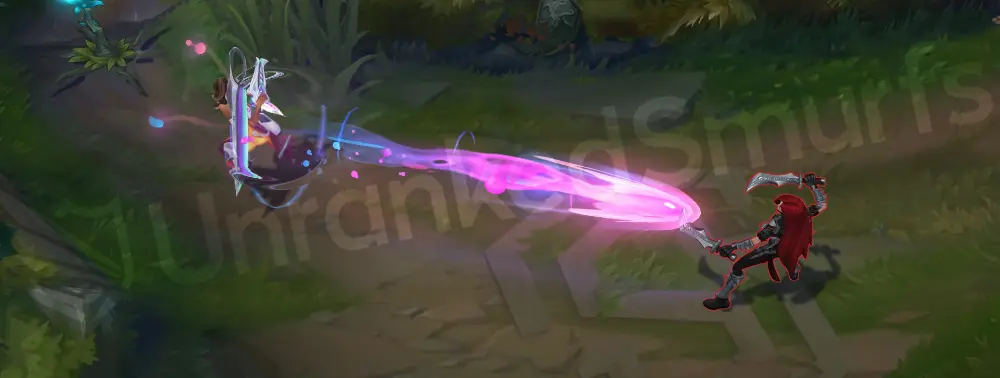 Space Groove Samira Q cast, first shot with pink-cyan trail