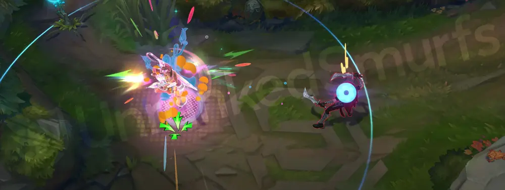 Space Groove Samira R bullet storm with saturated neon muzzle flashes