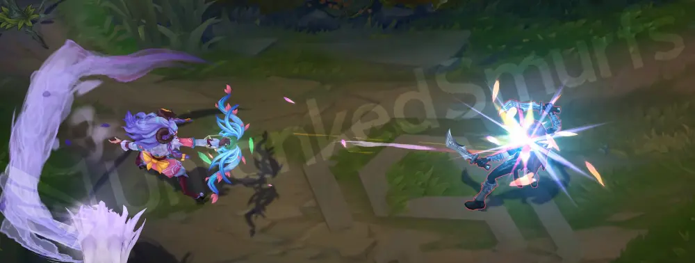 Spirit Blossom Kindred basic attack animation, part 2 follow-up shot