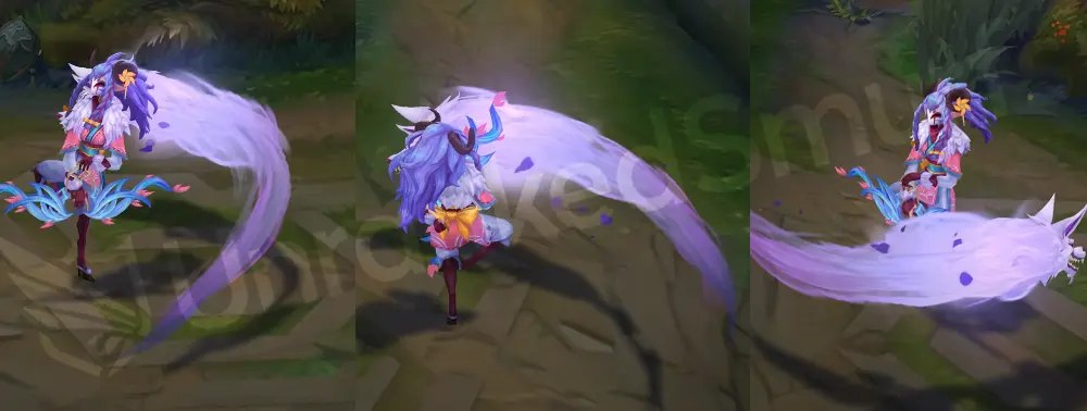 Spirit Blossom Kindred overview in-game, front and side profile
